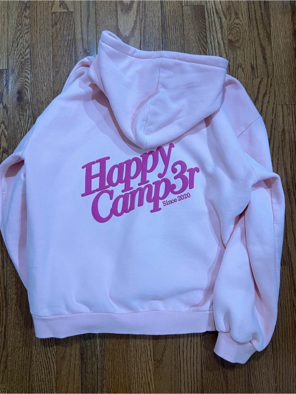 Happy Camp3r Pink Pullover Hoodie